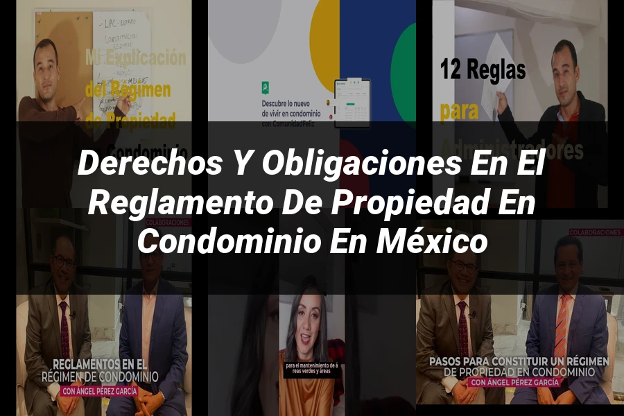 "Derechos y obligaciones en el reglamento de propiedad en condominio en México"