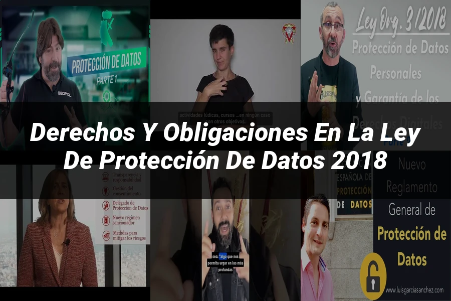 "Derechos y obligaciones en la ley de protección de datos 2018"