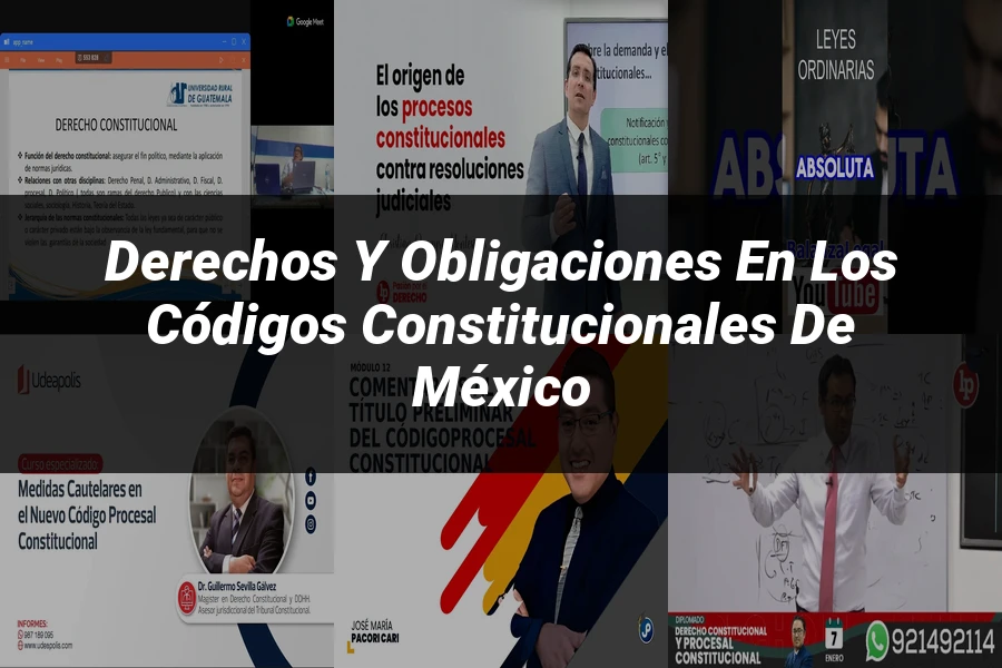 "Derechos y obligaciones en los códigos constitucionales de México"