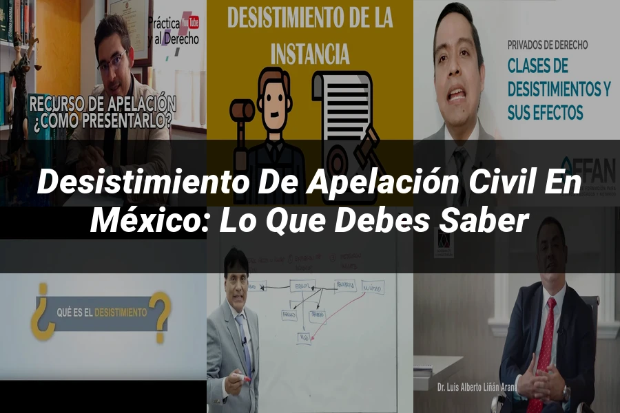 "Desistimiento de Apelación Civil en México: Lo que Debes Saber"