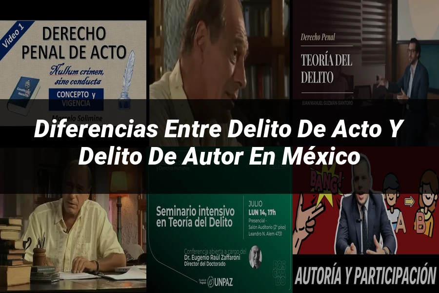 "Diferencias entre delito de acto y delito de autor en México"