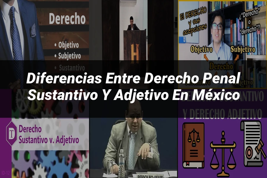 "Diferencias entre derecho penal sustantivo y adjetivo en México"