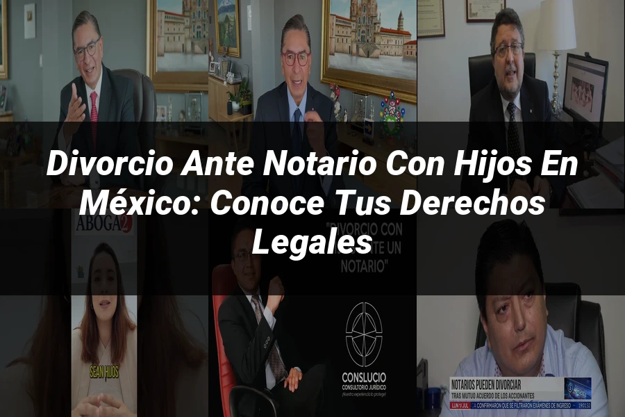 "Divorcio ante Notario con Hijos en México: Conoce tus Derechos Legales"