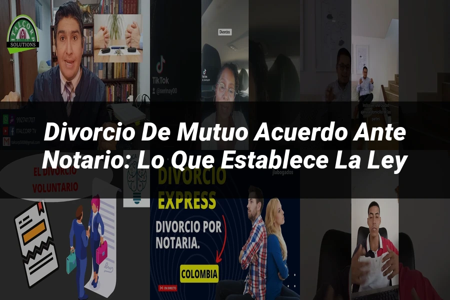 "Divorcio de Mutuo Acuerdo ante Notario: Lo que Establece la Ley