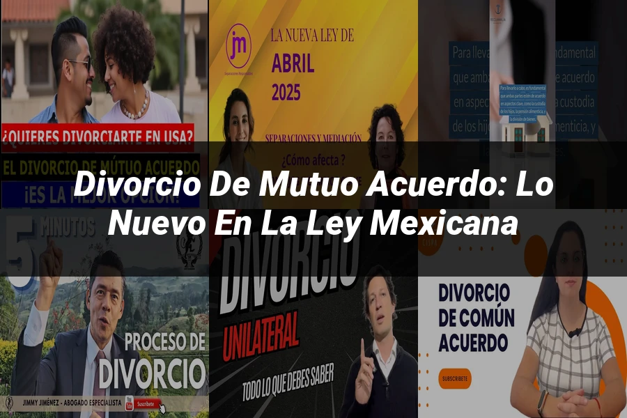 "Divorcio de Mutuo Acuerdo: Lo Nuevo en la Ley Mexicana"