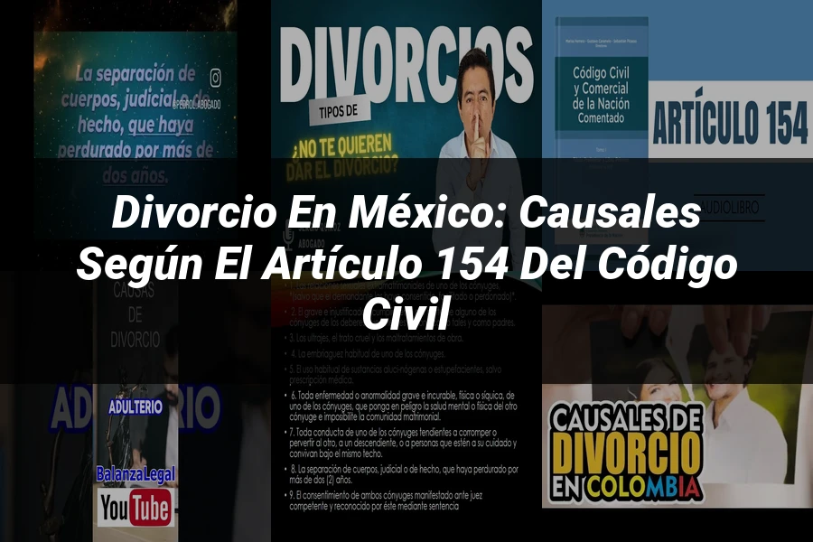"Divorcio en México: Causales según el Artículo 154 del Código Civil"