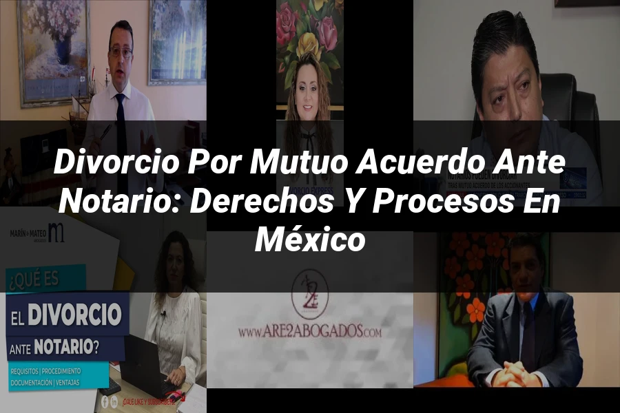 "Divorcio por mutuo acuerdo ante notario: derechos y procesos en México"