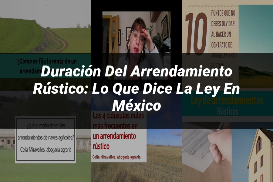 "Duración del Arrendamiento Rústico: Lo que Dice la Ley en México"