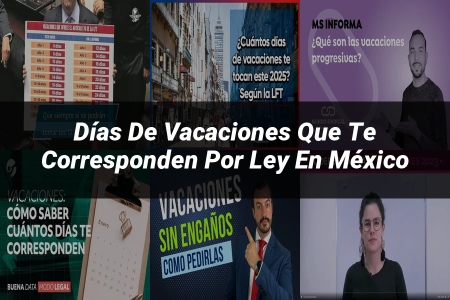 "Días de vacaciones que te corresponden por ley en México"