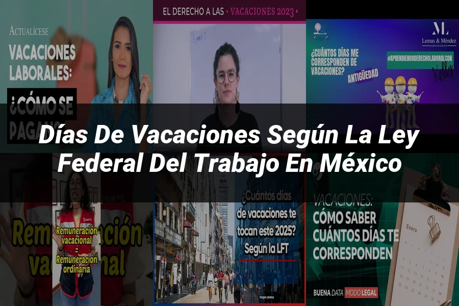 "Días de vacaciones según la Ley Federal del Trabajo en México"