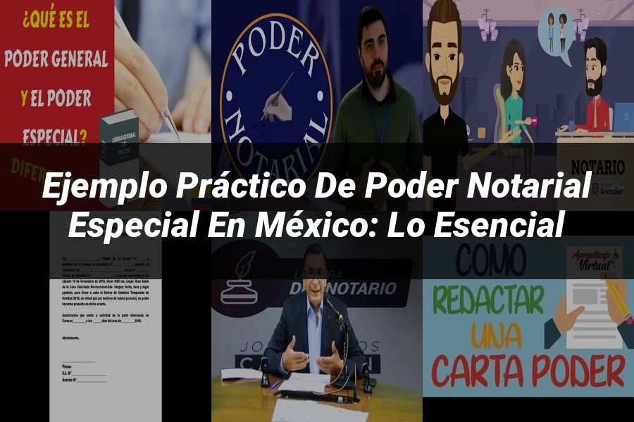 "Ejemplo Práctico de Poder Notarial Especial en México: Lo Esencial"