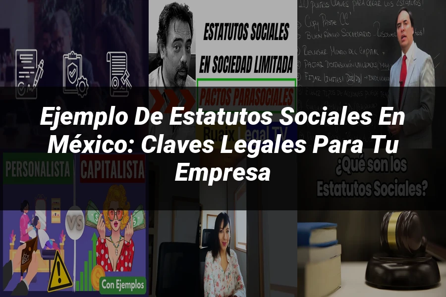 "Ejemplo de Estatutos Sociales en México: Claves Legales para Tu Empresa"