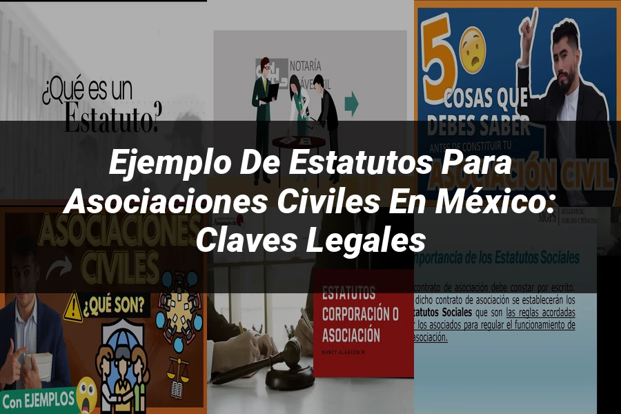 "Ejemplo de Estatutos para Asociaciones Civiles en México: Claves Legales"