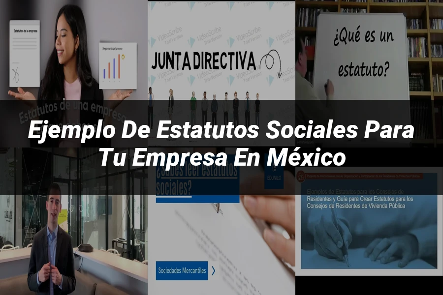 "Ejemplo de estatutos sociales para tu empresa en México"