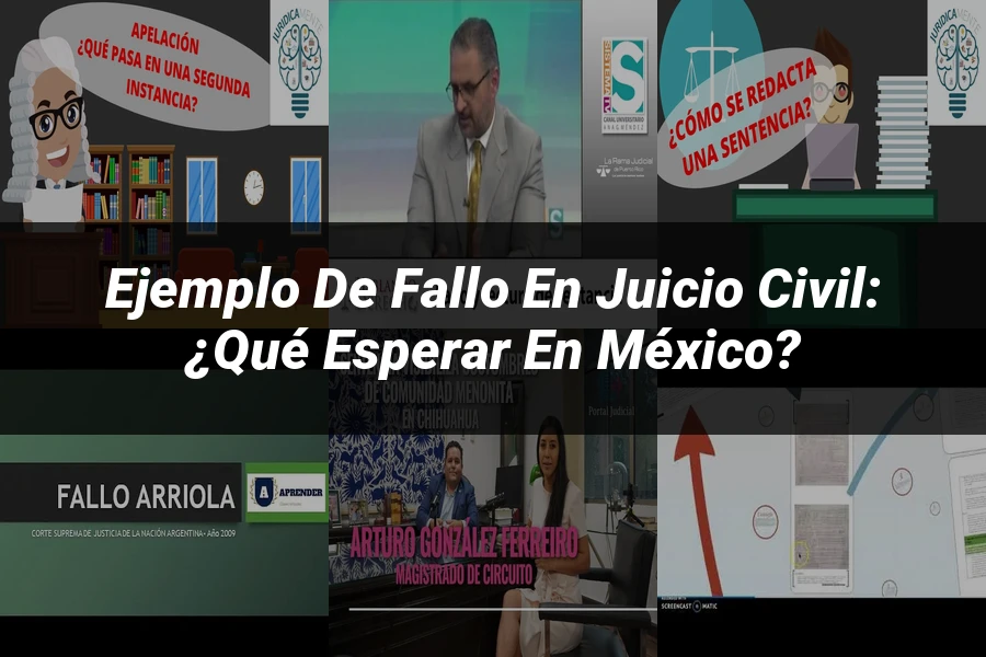 "Ejemplo de fallo en juicio civil: ¿Qué esperar en México?"