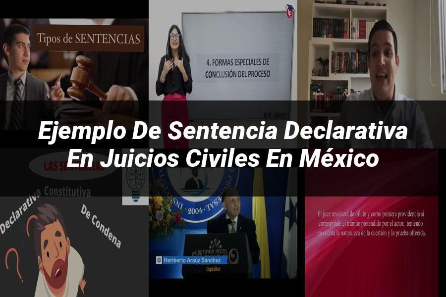 "Ejemplo de sentencia declarativa en juicios civiles en México"
