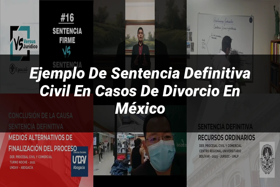 "Ejemplo de sentencia definitiva civil en casos de divorcio en México"