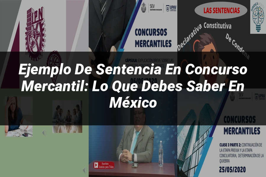 "Ejemplo de sentencia en concurso mercantil: lo que debes saber en México"