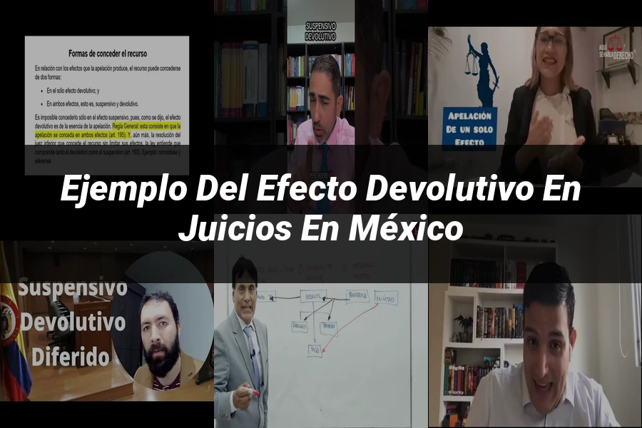 "Ejemplo del efecto devolutivo en juicios en México"