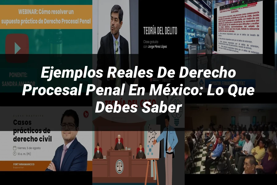 "Ejemplos Reales de Derecho Procesal Penal en México: Lo que Debes Saber"