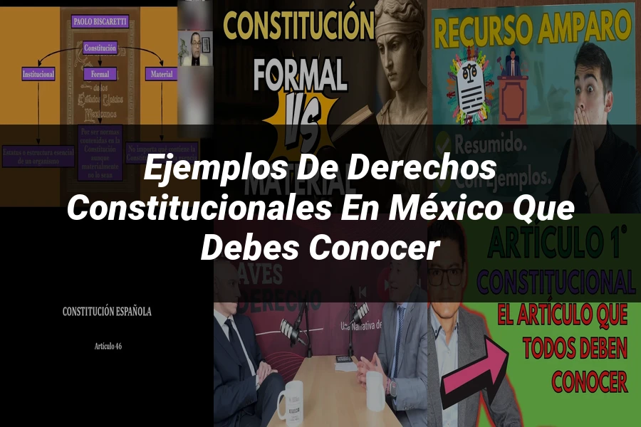 "Ejemplos de derechos constitucionales en México que debes conocer"