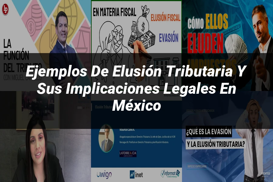 "Ejemplos de elusión tributaria y sus implicaciones legales en México"