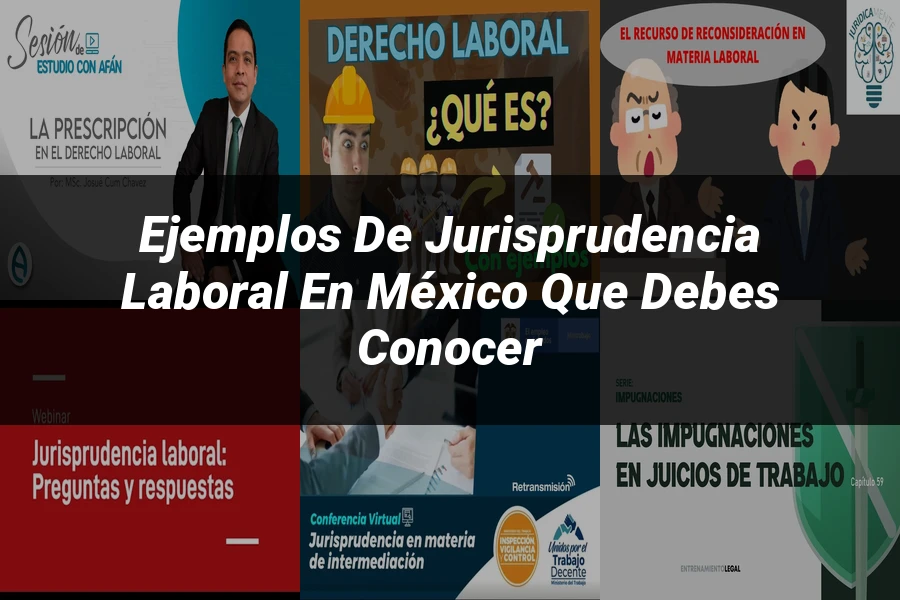 "Ejemplos de jurisprudencia laboral en México que debes conocer"