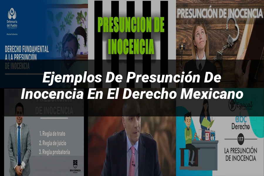 "Ejemplos de presunción de inocencia en el derecho mexicano"