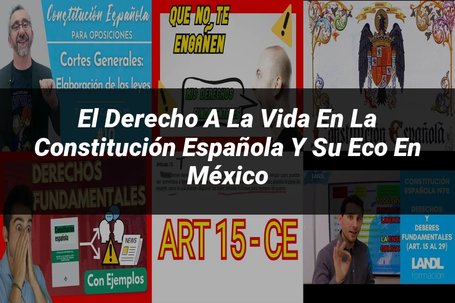 "El derecho a la vida en la Constitución Española y su eco en México"