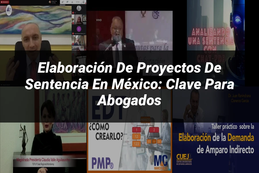 "Elaboración de proyectos de sentencia en México: clave para abogados"