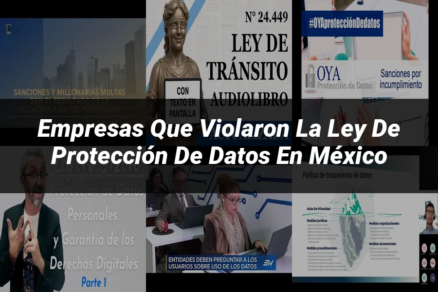 "Empresas que Violaron la Ley de Protección de Datos en México"
