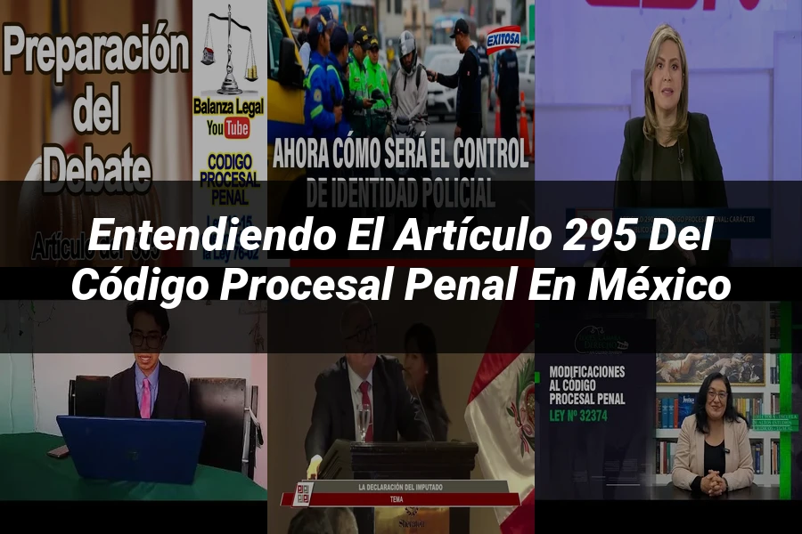 "Entendiendo el Artículo 295 del Código Procesal Penal en México"