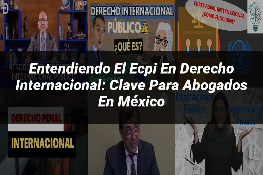 "Entendiendo el ECPI en Derecho Internacional: Clave para Abogados en México"