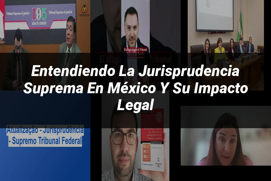 "Entendiendo la Jurisprudencia Suprema en México y su Impacto Legal"
