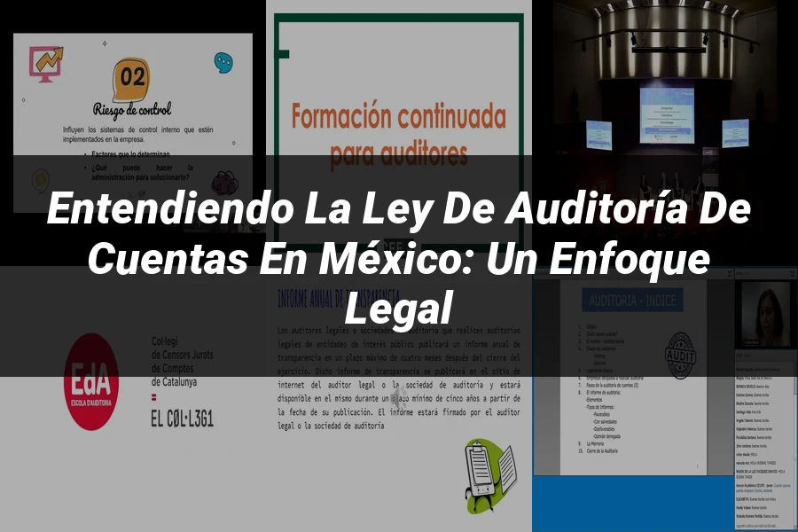 "Entendiendo la Ley de Auditoría de Cuentas en México: Un Enfoque Legal