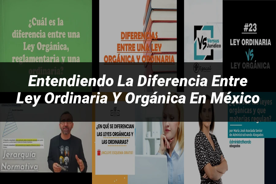 "Entendiendo la diferencia entre ley ordinaria y orgánica en México"