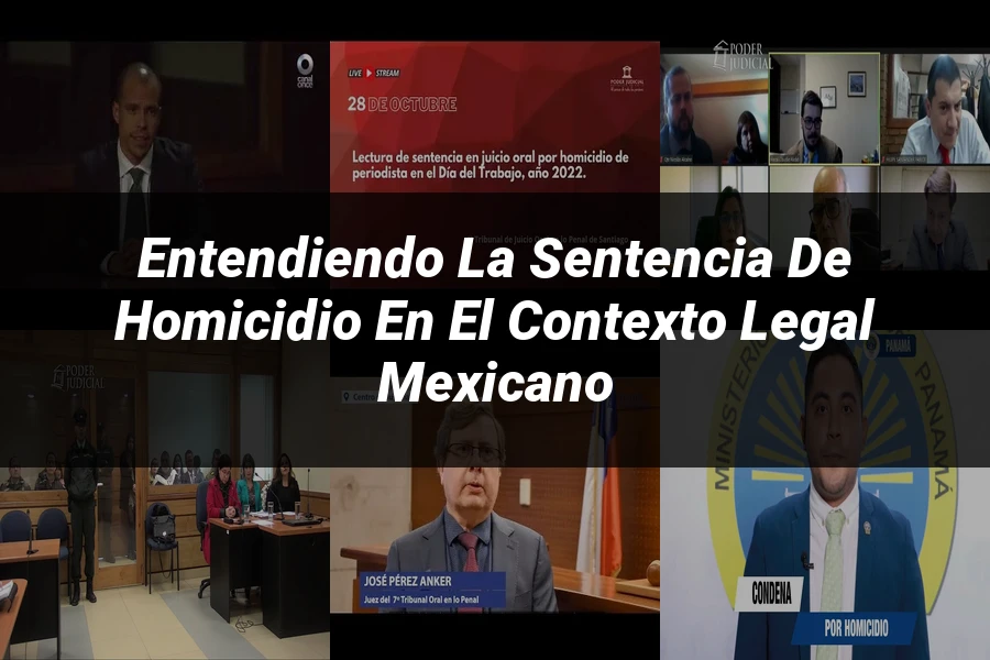 "Entendiendo la sentencia de homicidio en el contexto legal mexicano"