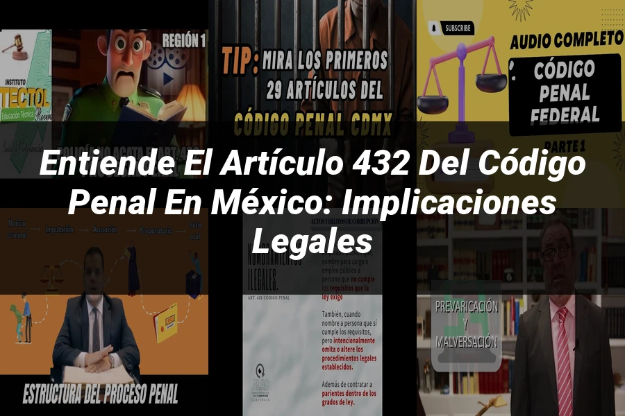"Entiende el Artículo 432 del Código Penal en México: Implicaciones Legales"