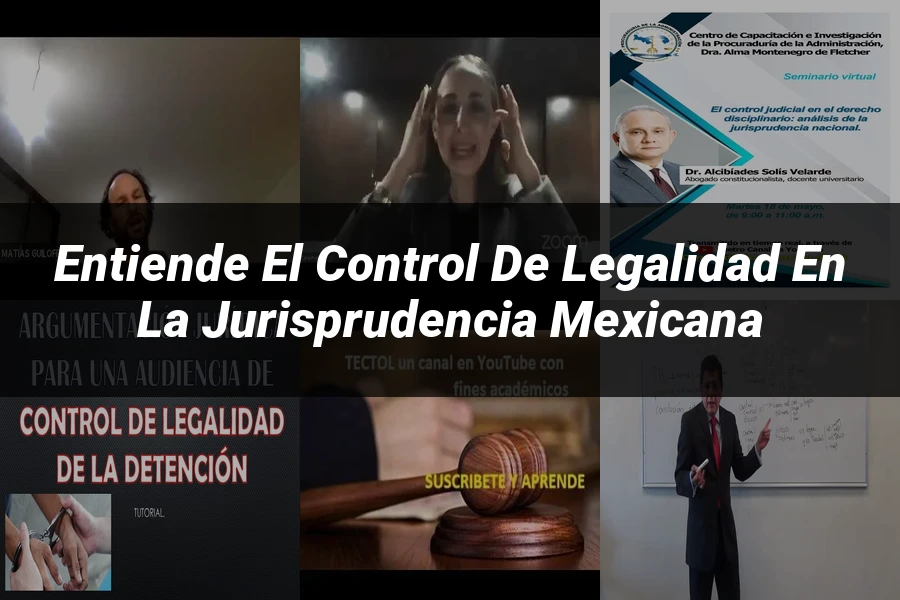 "Entiende el Control de Legalidad en la Jurisprudencia Mexicana"