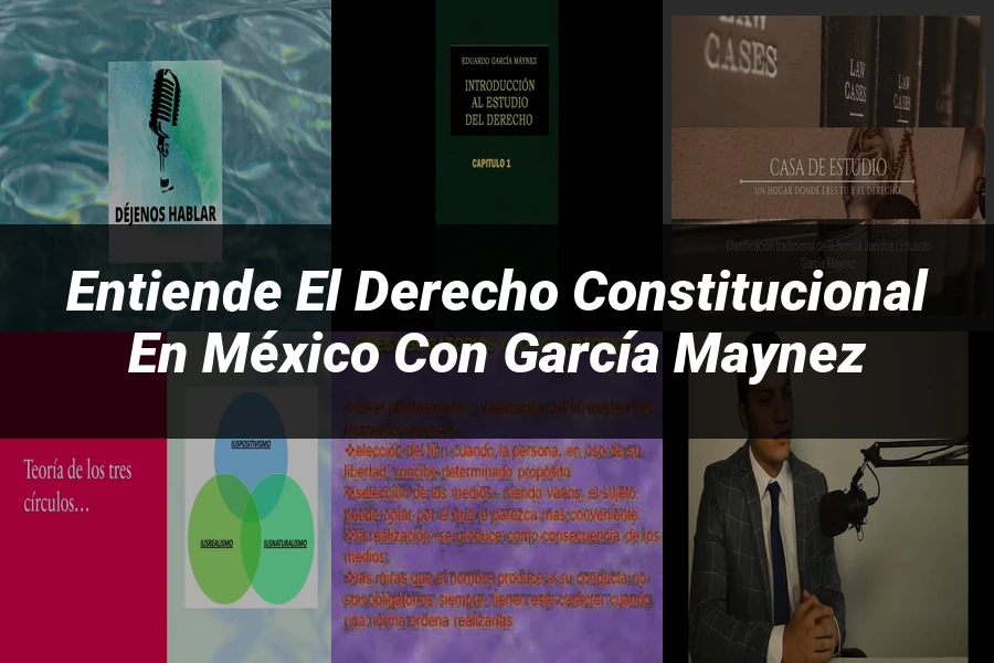 "Entiende el Derecho Constitucional en México con García Maynez"