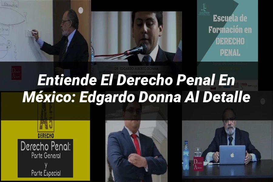 "Entiende el Derecho Penal en México: Edgardo Donna al Detalle"