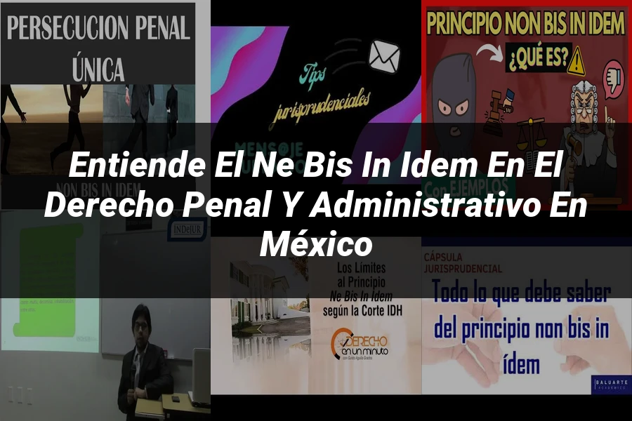 "Entiende el Ne Bis In Idem en el Derecho Penal y Administrativo en México"