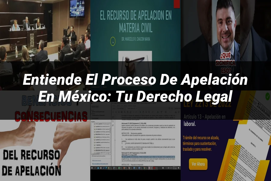 "Entiende el Proceso de Apelación en México: Tu Derecho Legal"
