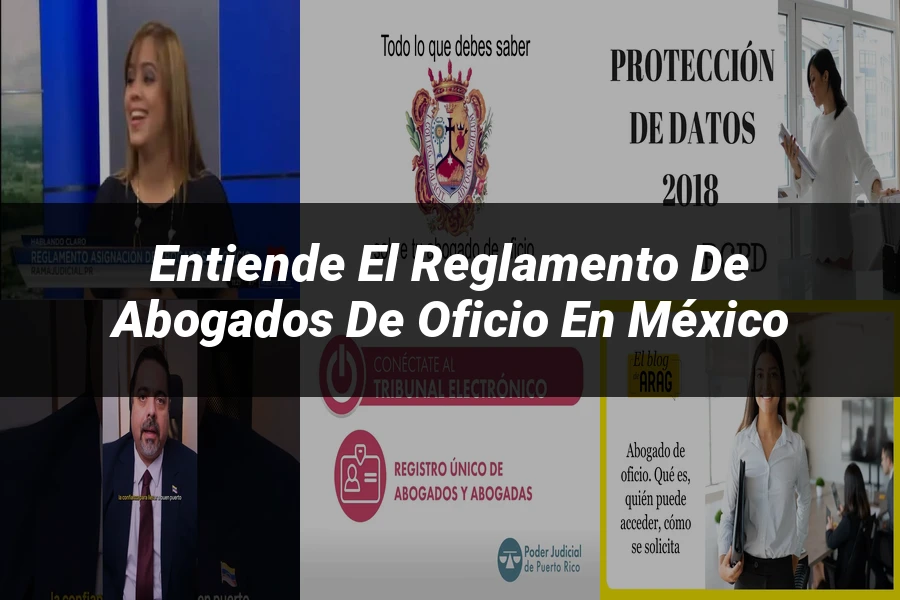"Entiende el Reglamento de Abogados de Oficio en México"