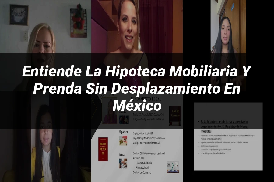 "Entiende la Hipoteca Mobiliaria y Prenda sin Desplazamiento en México"