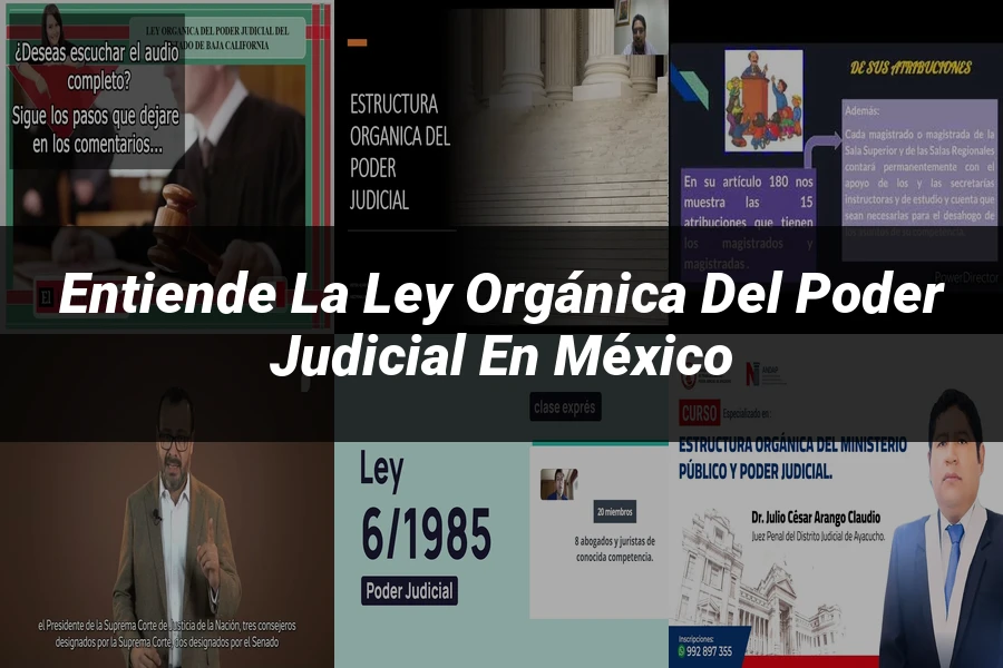 "Entiende la Ley Orgánica del Poder Judicial en México"