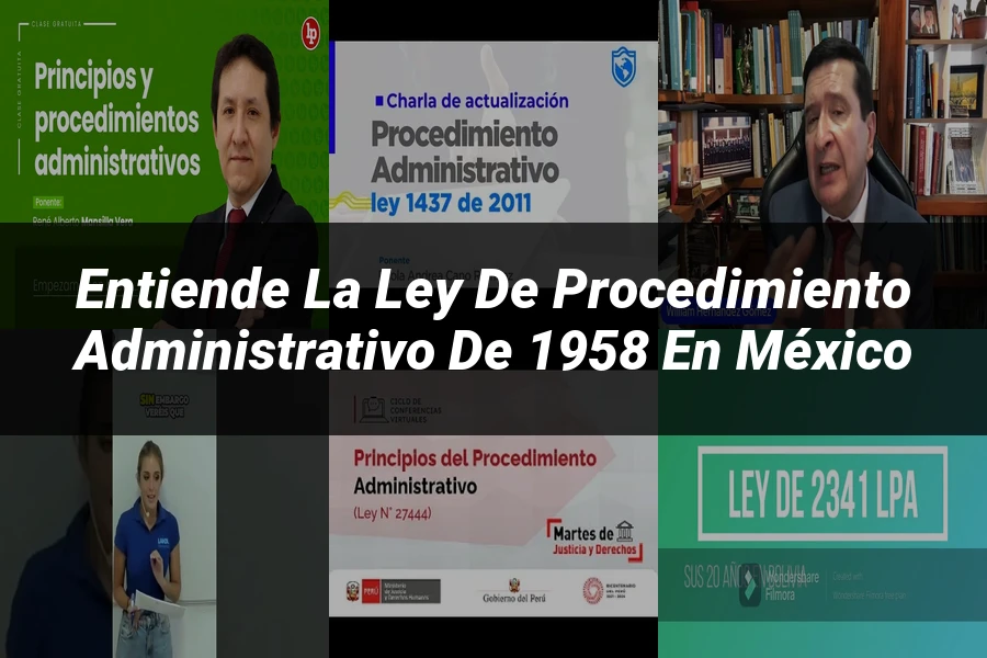 "Entiende la Ley de Procedimiento Administrativo de 1958 en México"