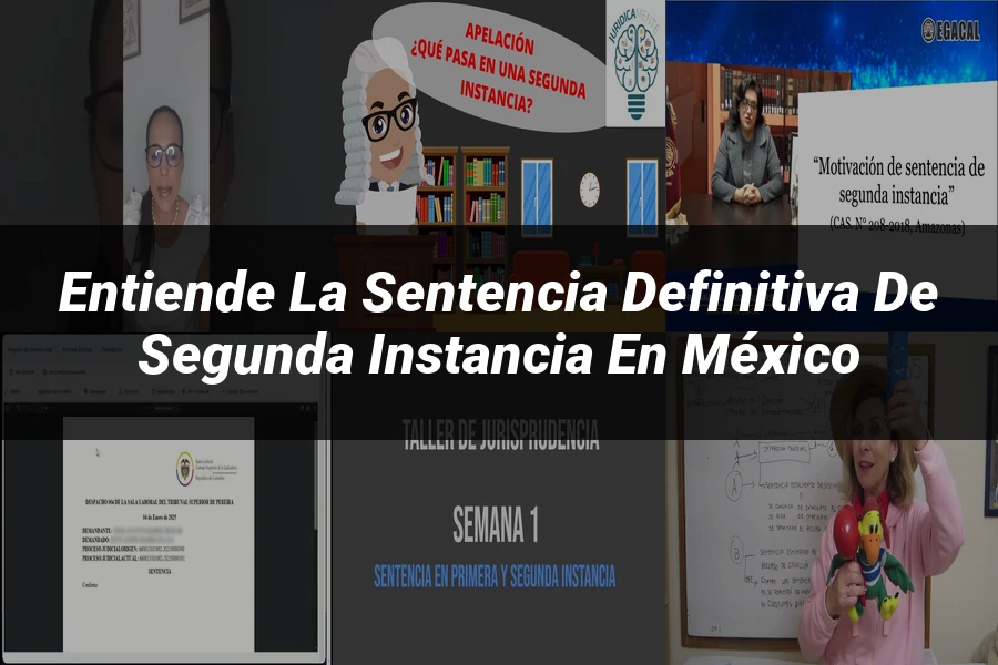 "Entiende la Sentencia Definitiva de Segunda Instancia en México"