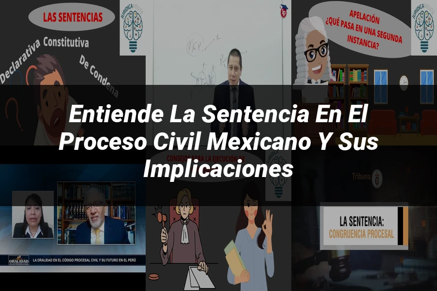 "Entiende la Sentencia en el Proceso Civil Mexicano y sus Implicaciones"