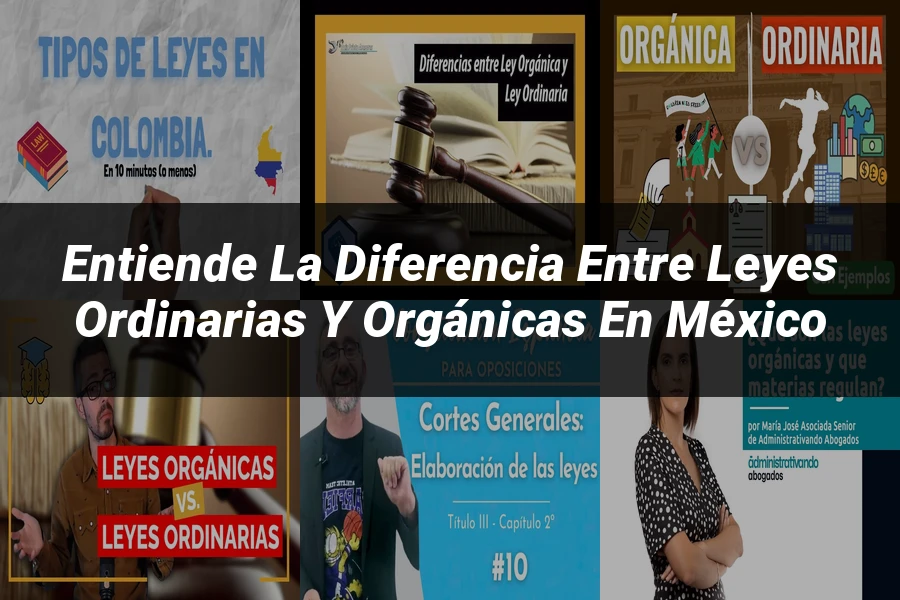 "Entiende la diferencia entre leyes ordinarias y orgánicas en México"